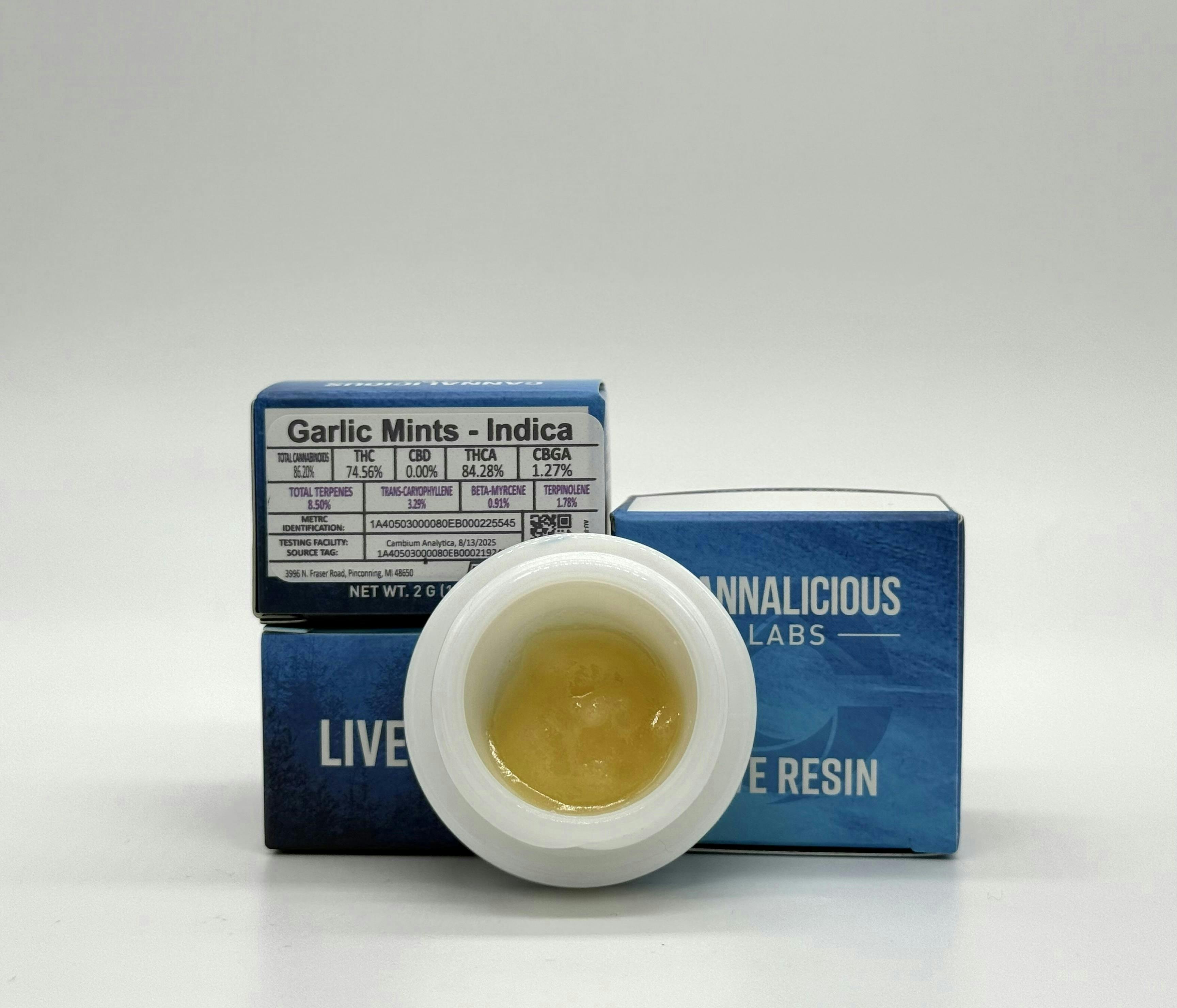 Garlic Mints | Live Resin Badder | 2g by Cannalicious Labs