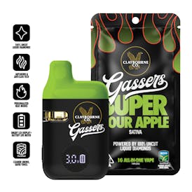 Super Sour Apple (1g) - Gassers All-In-One Liquid Diamonds Vape