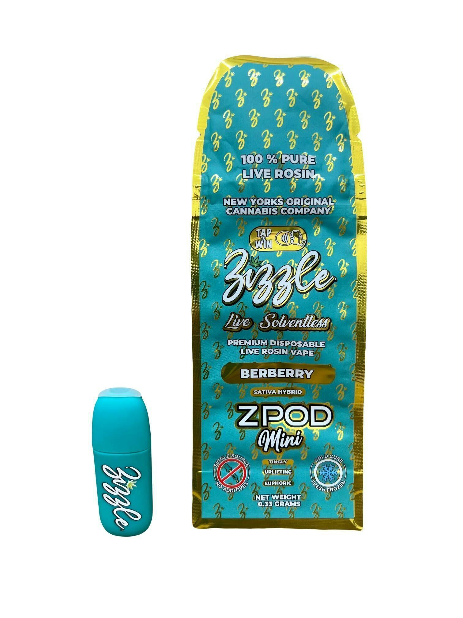 BERBERRY Live Rosin Mini (.3g) - Zizzle