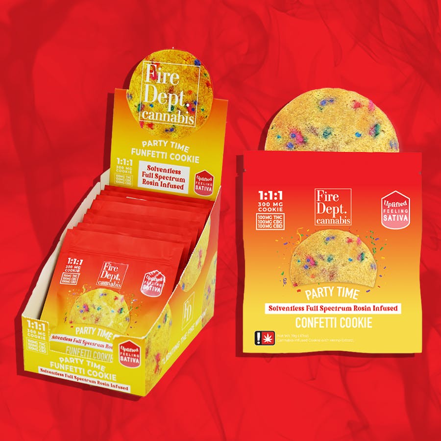 Fire Dept. Cannabis: Party Time Confetti Cookie
