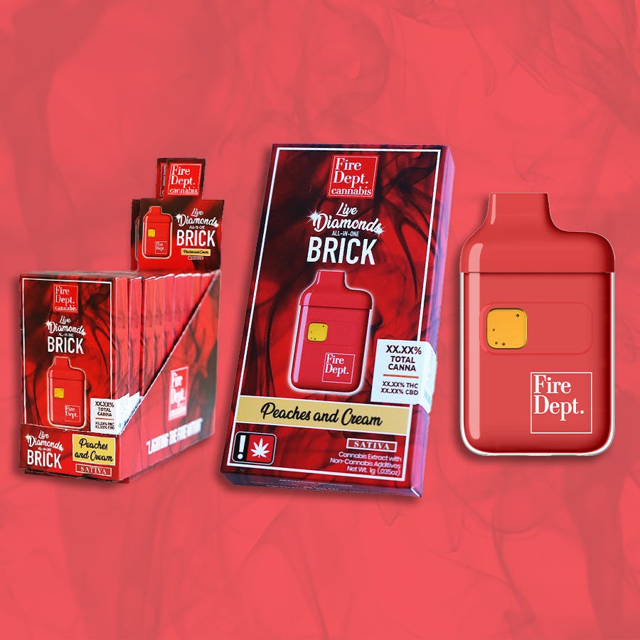 Fire Dept. Cannabis: Fdc - Peaches &cream - Live Brick
