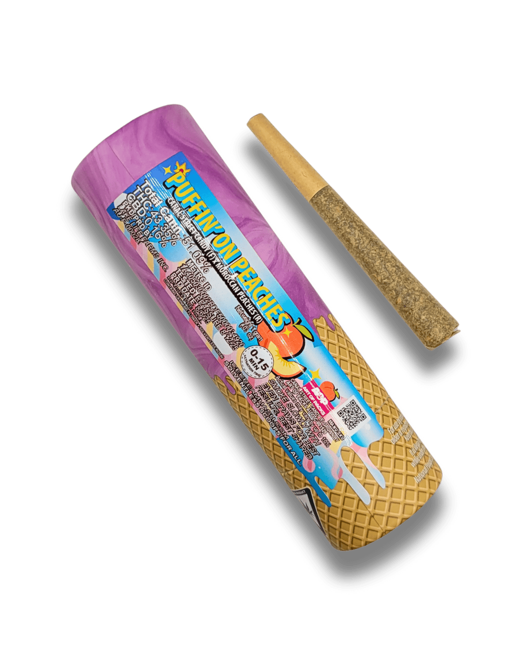 Puffin' On Peaches | Rosin Infused Joint | 1g