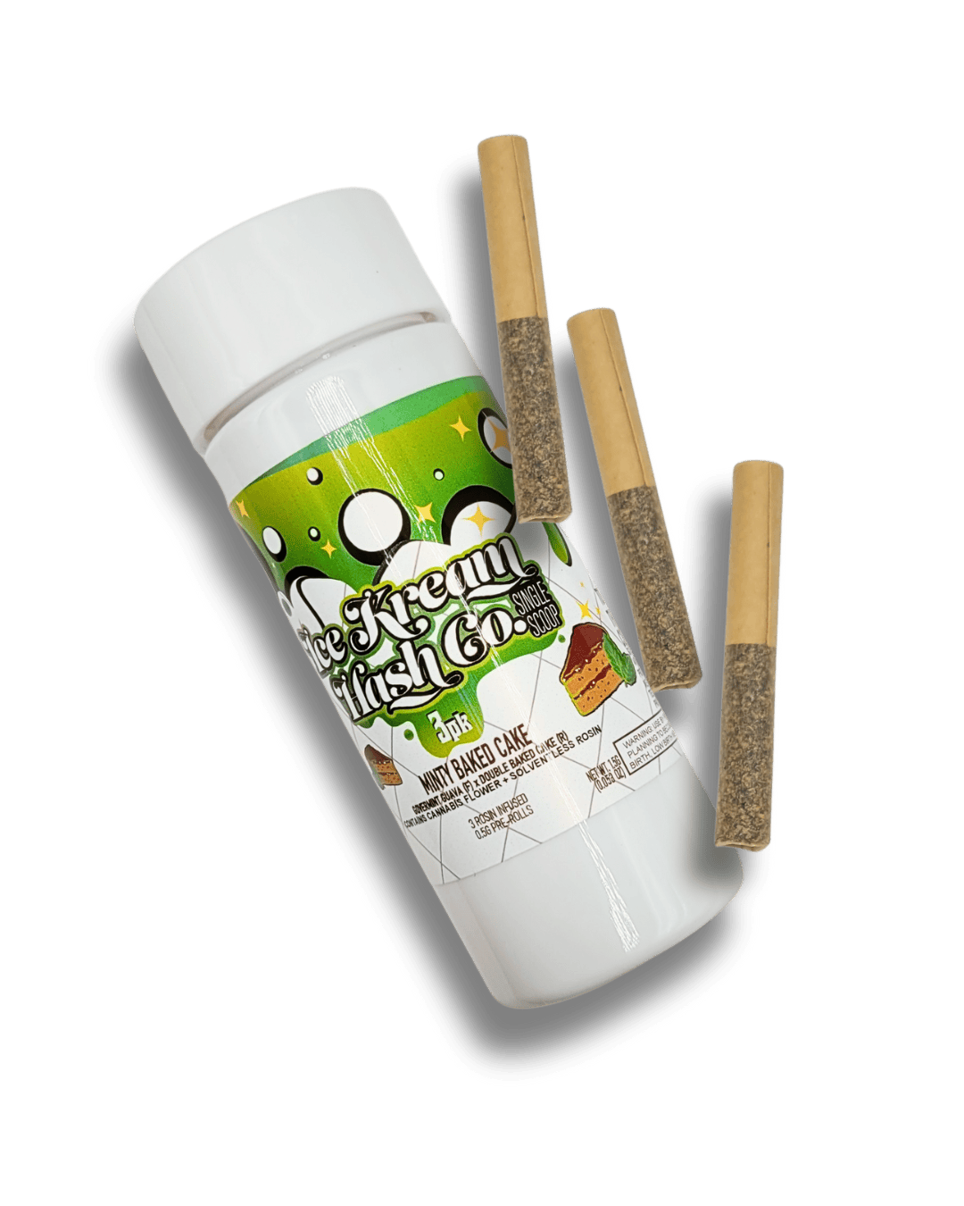 Minty Baked Cake | Rosin Infused Minis | 0.5g each | 3pk