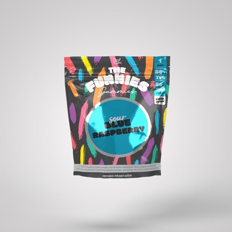 The Funnies - Sour Blue Raspberry Single 50mg at Terrace Cannabis Dispensary - Moline
