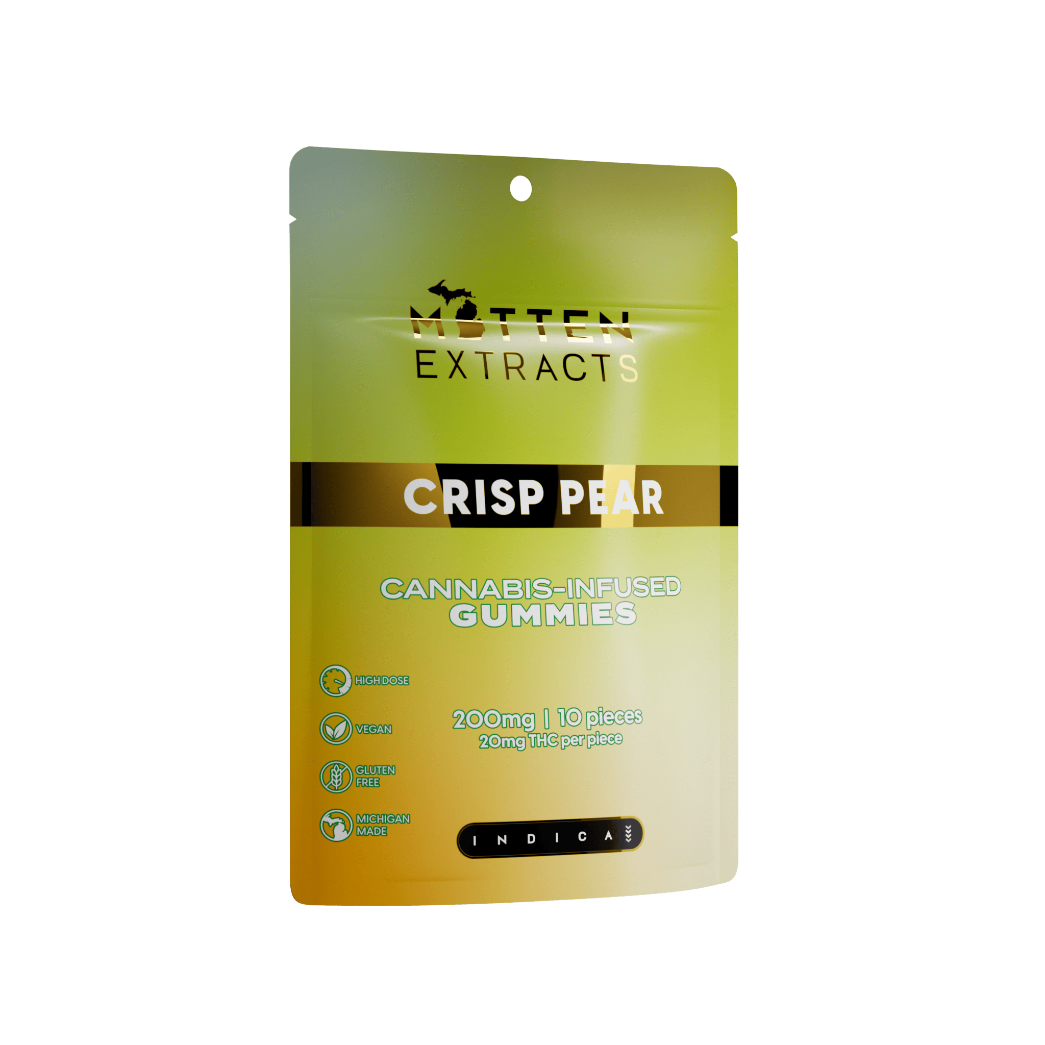 Mitten Extracts | Crisp Pear | Gummies | 200mg | 10pk by Mitten Extracts