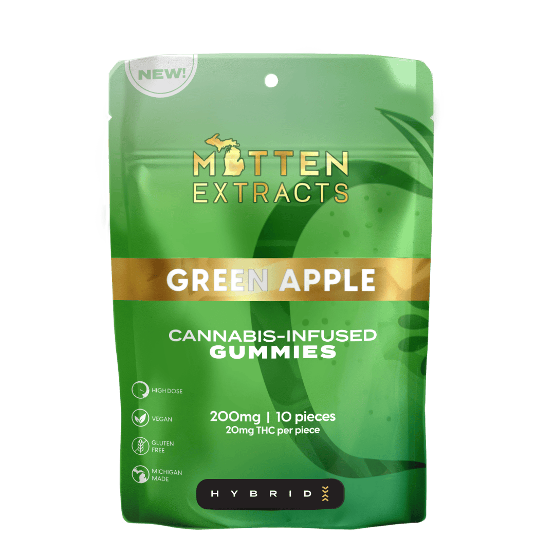 Mitten Extracts | Green Apple | Gummies | 200mg | 10pk