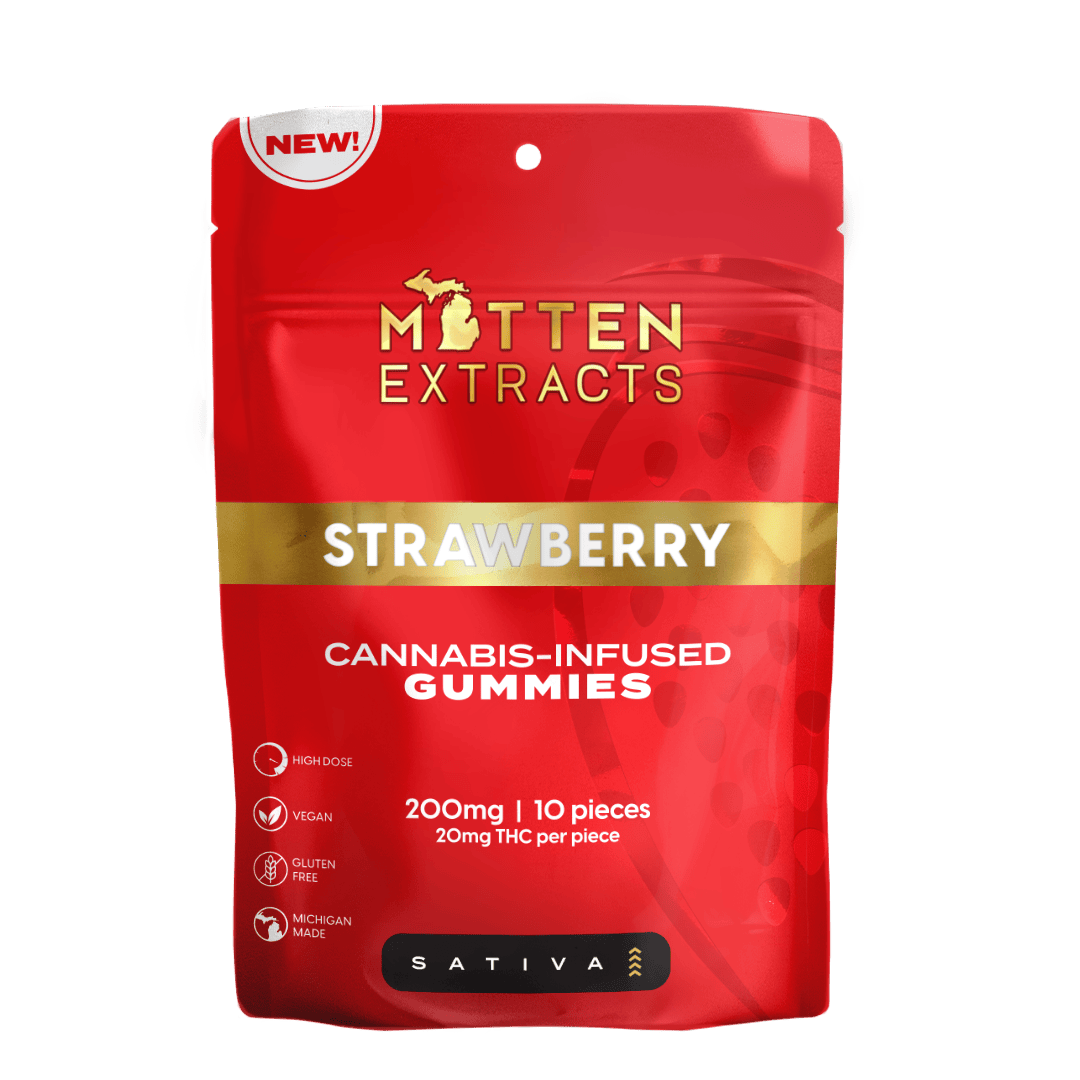 Mitten Extracts | Strawberry | Gummies | 200mg | 10pk