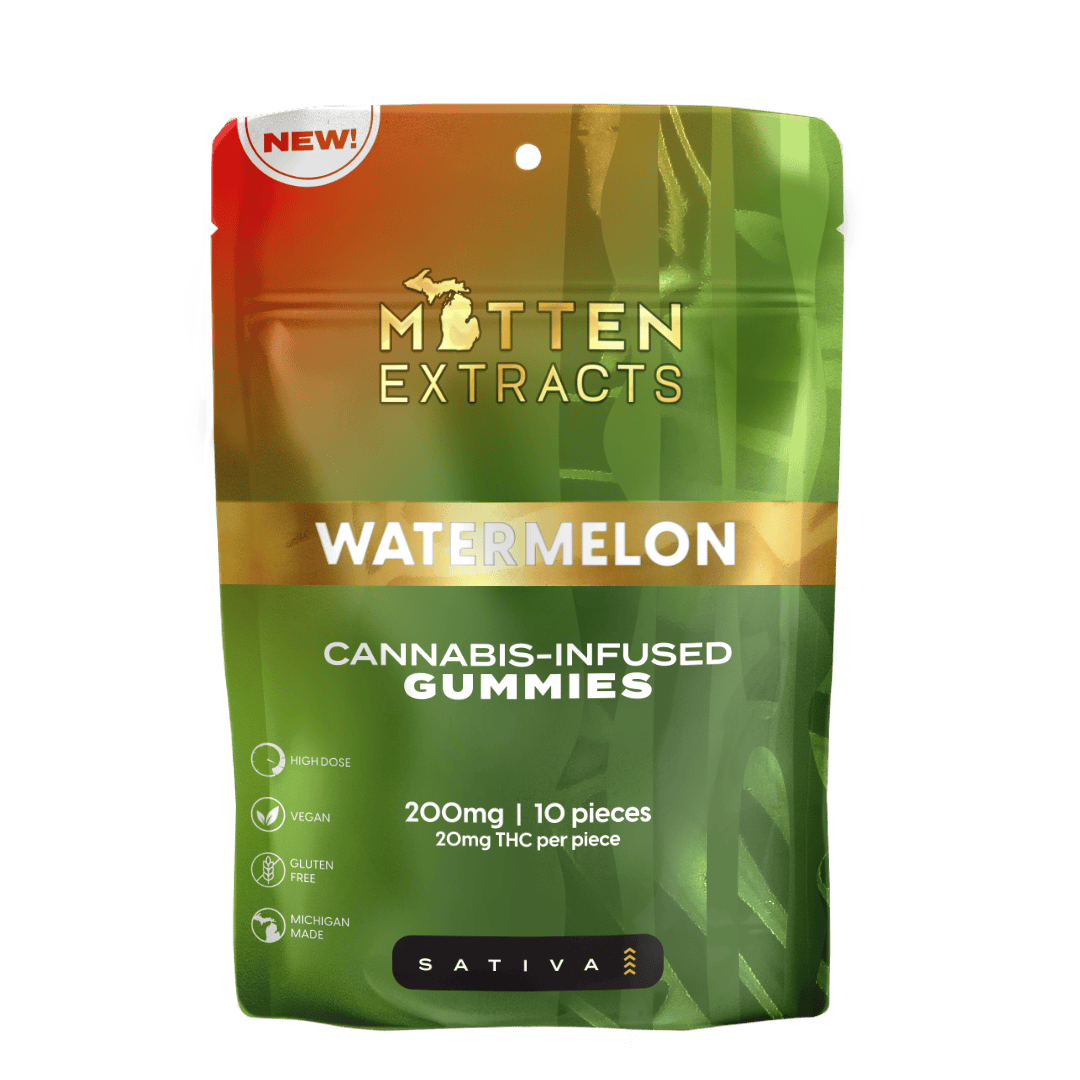 Mitten Extracts | Watermelon | Gummies | 200mg | 10pk
