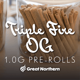 Great Northern Cannabis 1g Triple Fire OG Pre-roll (Hybrid)