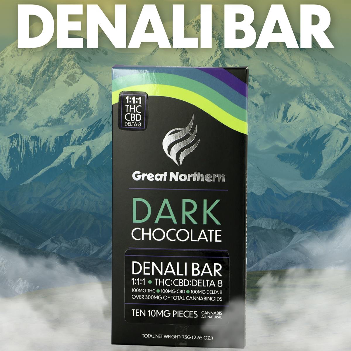Great Northern Cannabis 100mg Chocolate Dark Denali (Non Cultivar Specific)