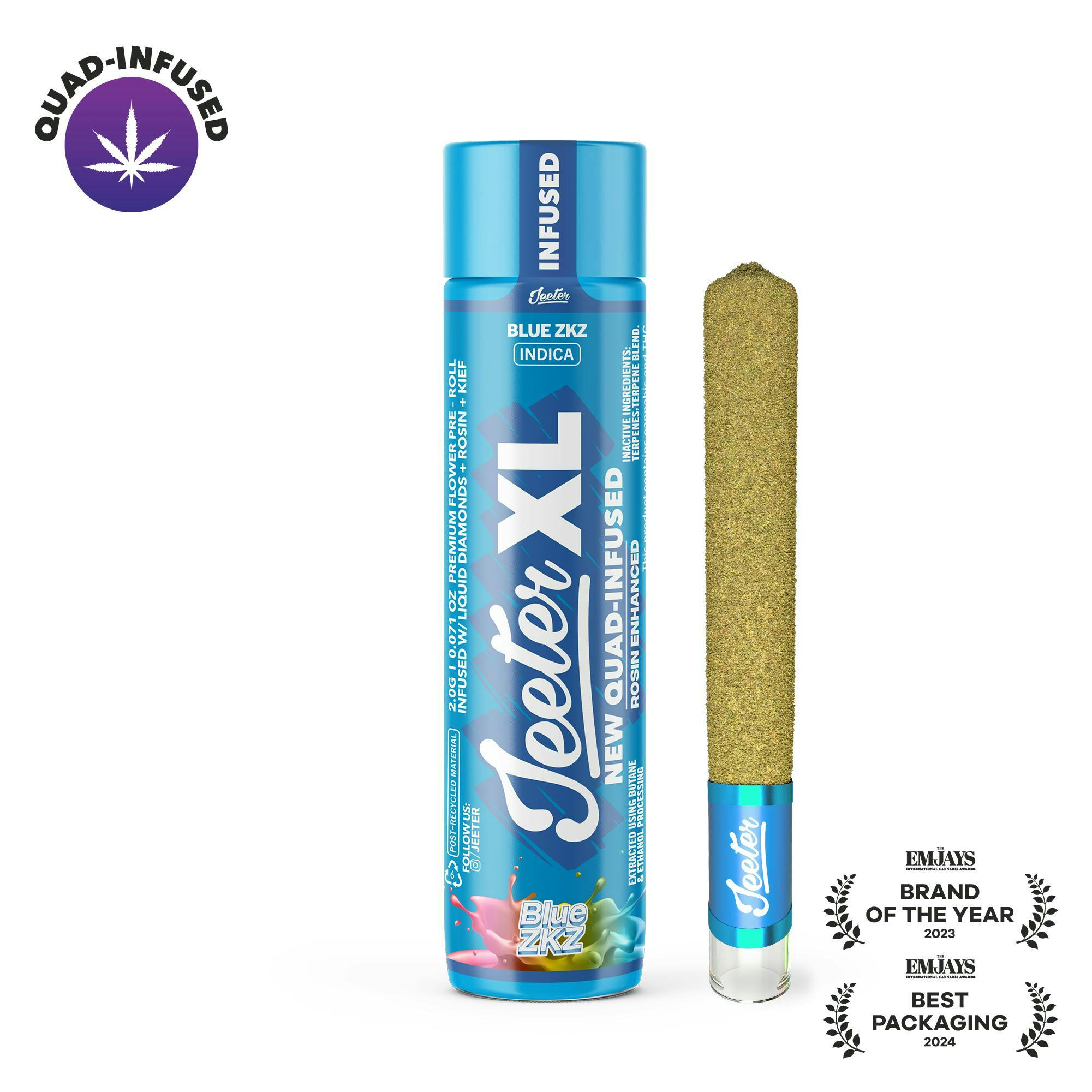 Jeeter | Blue ZKZ | XL Quad-Infused Joint | 2g