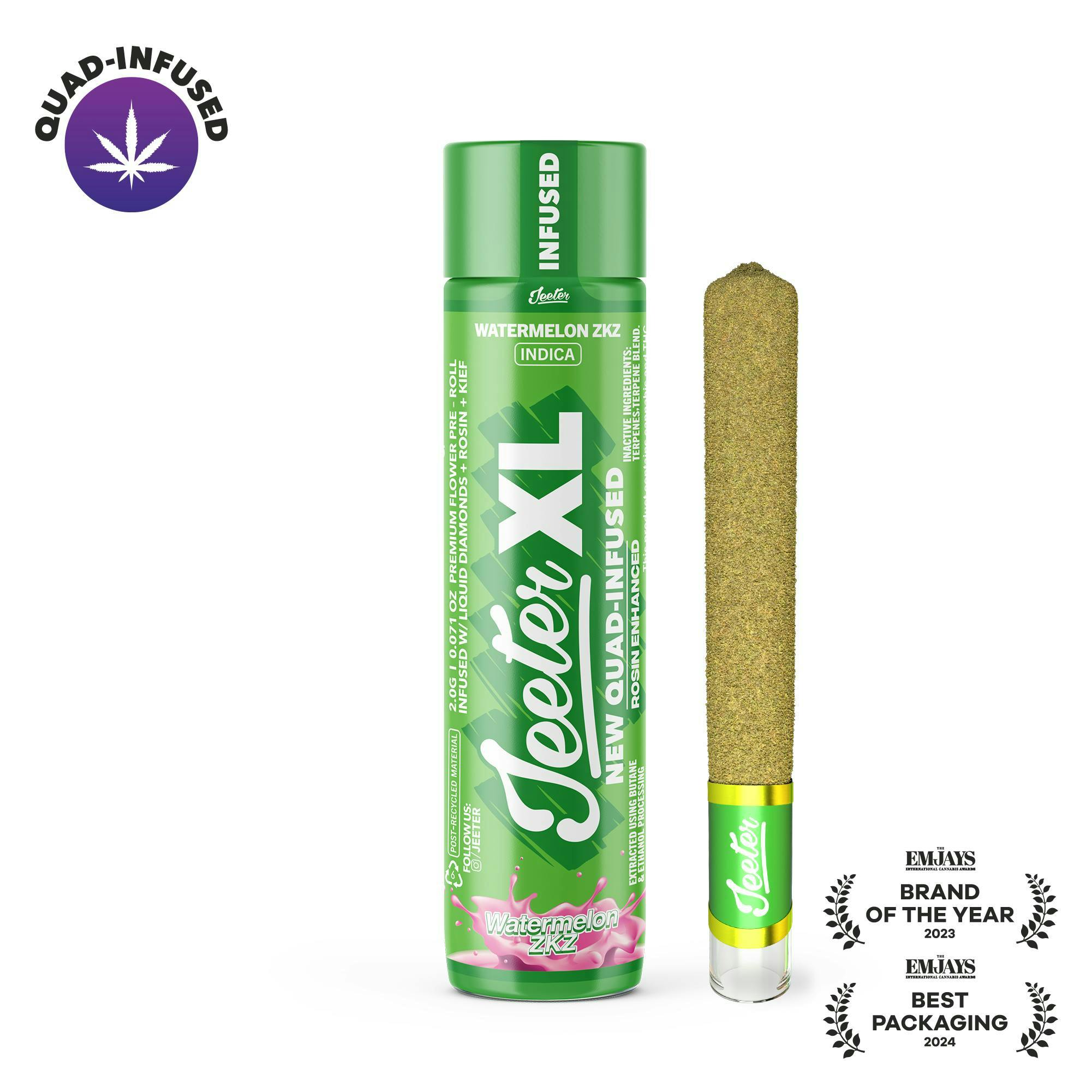 Jeeter | Watermelon ZKZ | XL Quad-Infused Joint | 2g