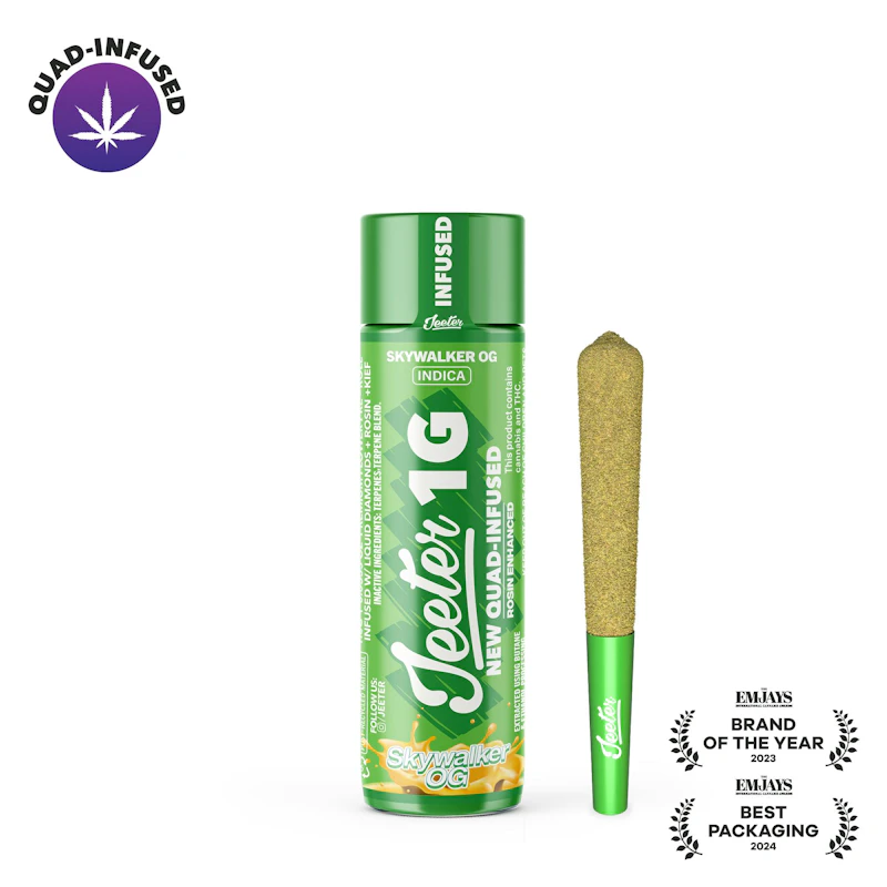 Jeeter Skywalker OG · Quad-Infused Joint · 1g, Infused Pre-Rolls