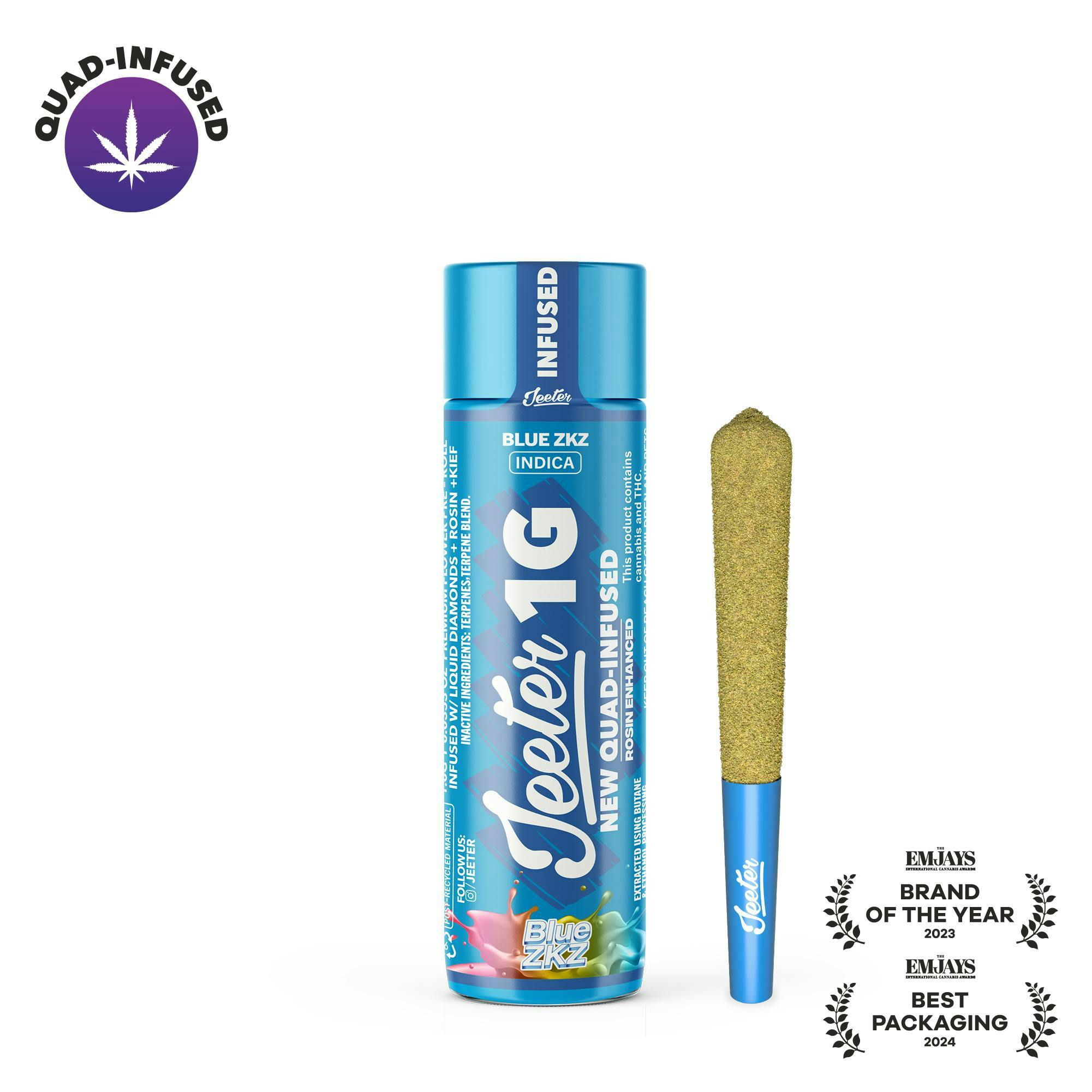 Jeeter | Blue ZKZ | Quad-Infused Joint | 1g