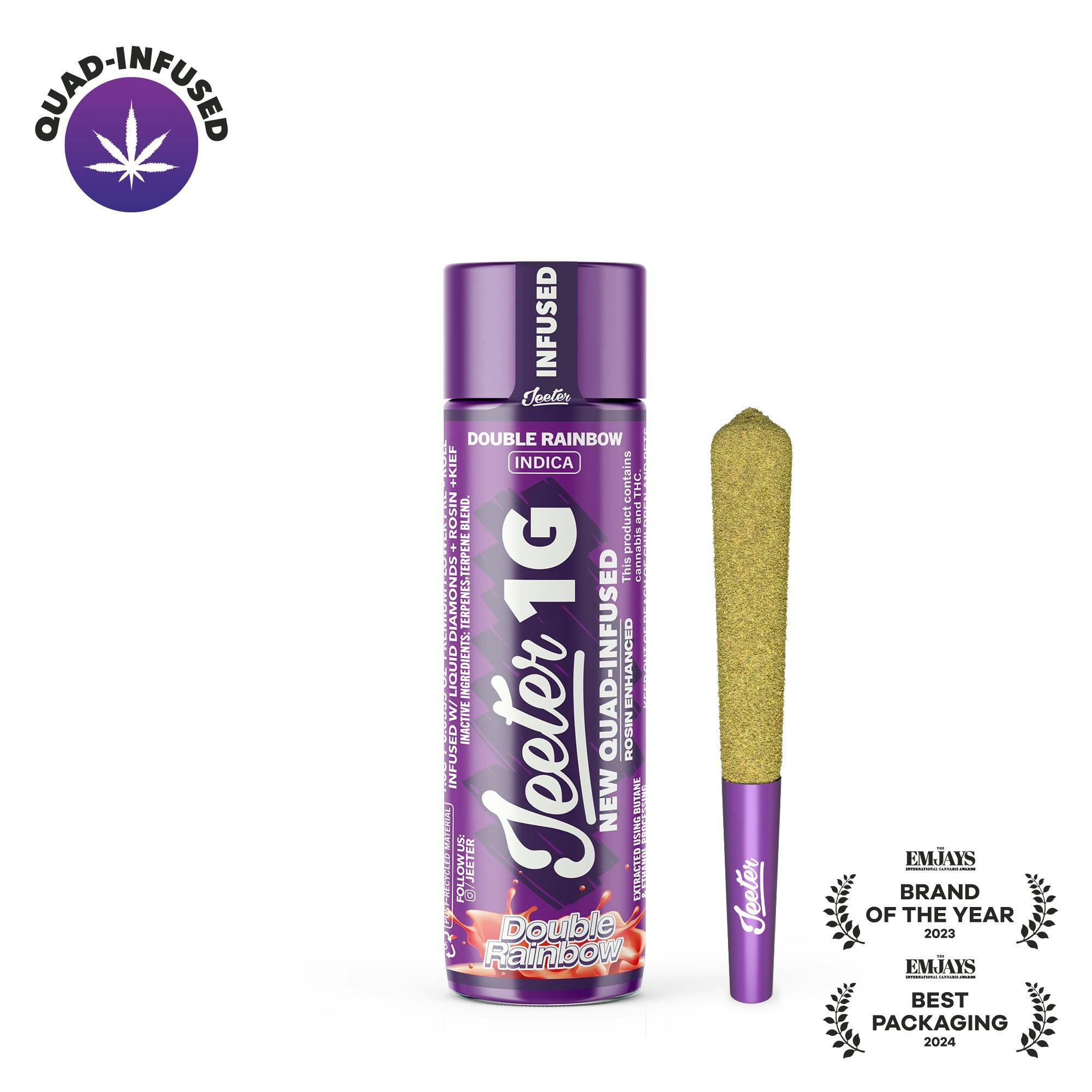 Jeeter | Double Rainbow | Quad-Infused Joint | 1g