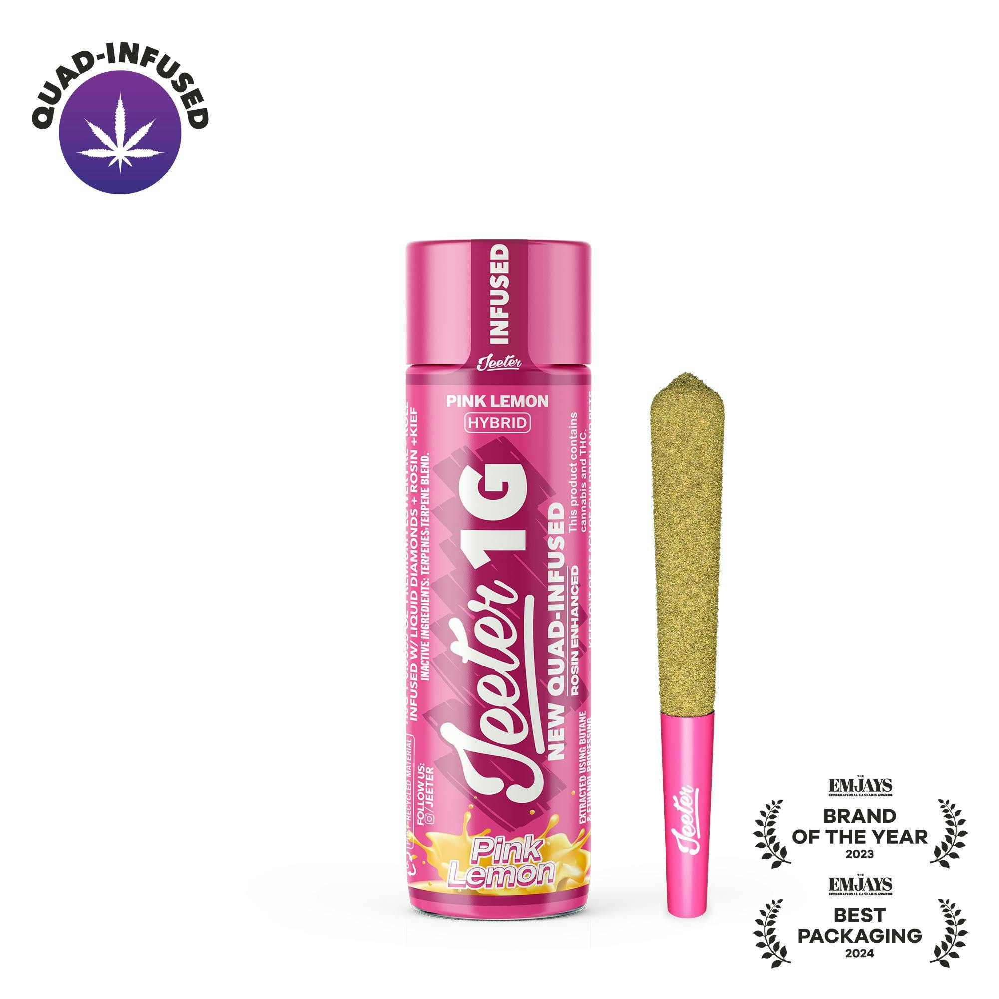 Jeeter | Pink Lemon | Quad-Infused Joint | 1g by Jeeter