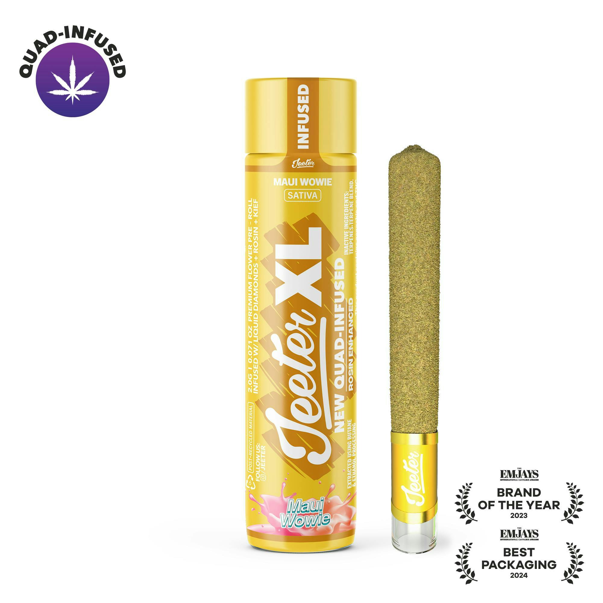 Jeeter | Maui Wowie | XL Quad-Infused Joint | 2g