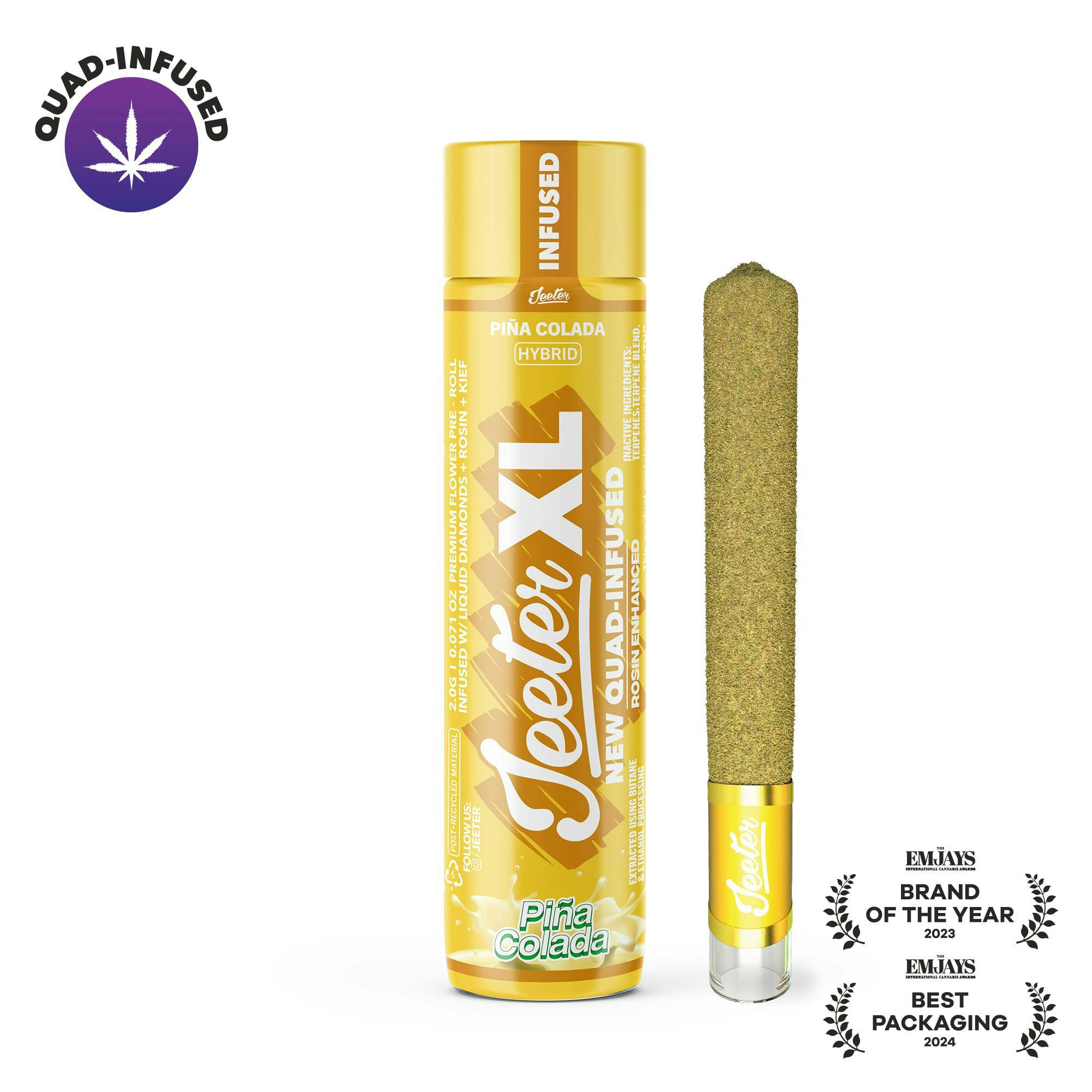 Jeeter | Pina Colada | XL Quad-Infused Joint | 2g