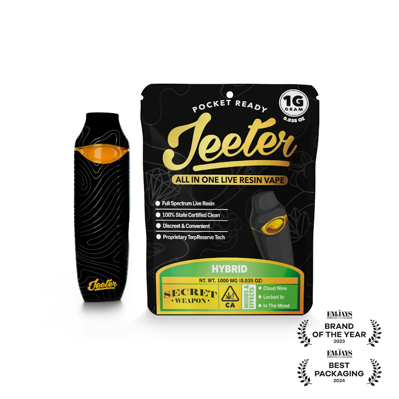 Jeeter Secret Weapon · Live Resin Disposable · 1g, Disposables