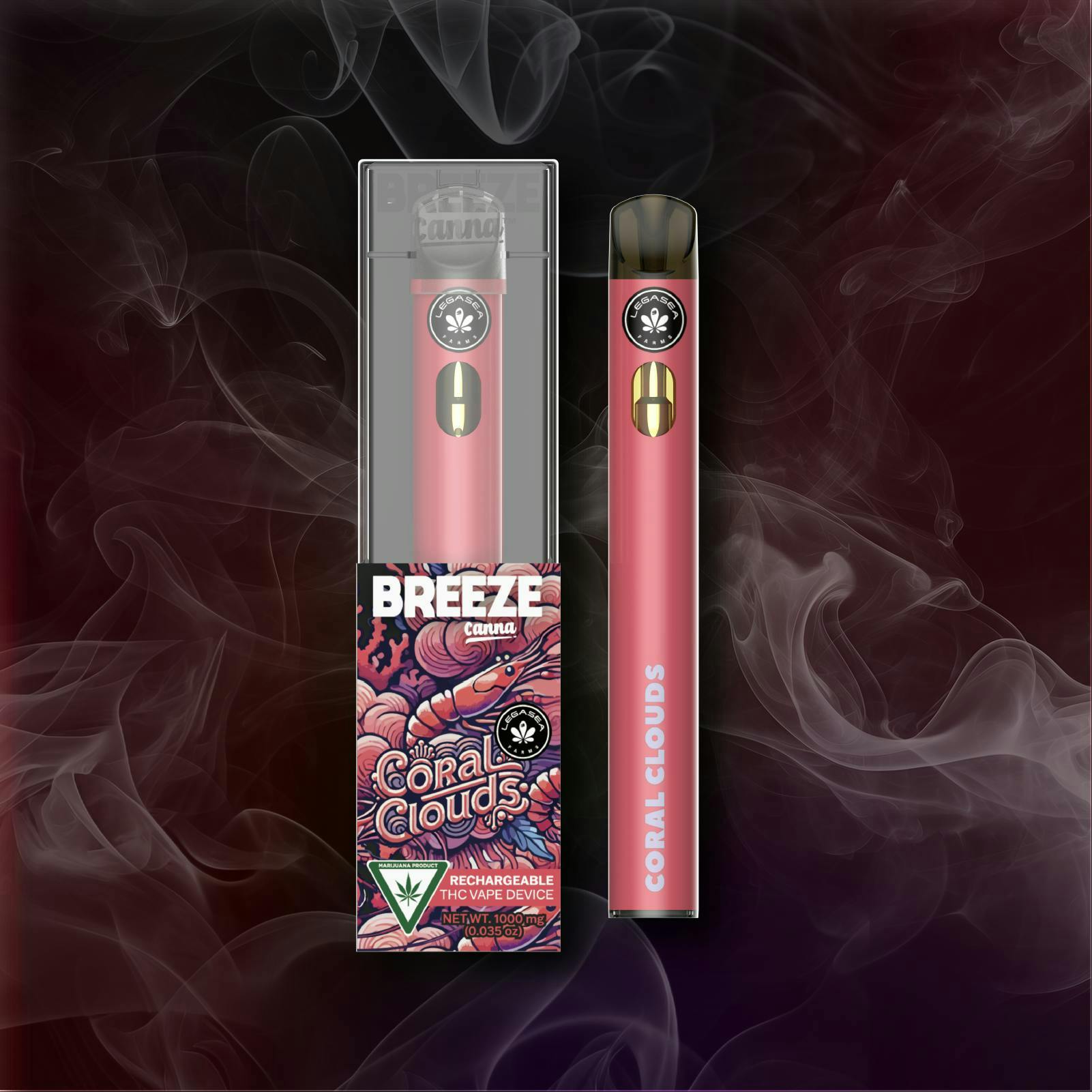 BREEZE Canna | Coral Clouds x Legasea | Collab PLUS Disposable | 1g by BREEZE Canna