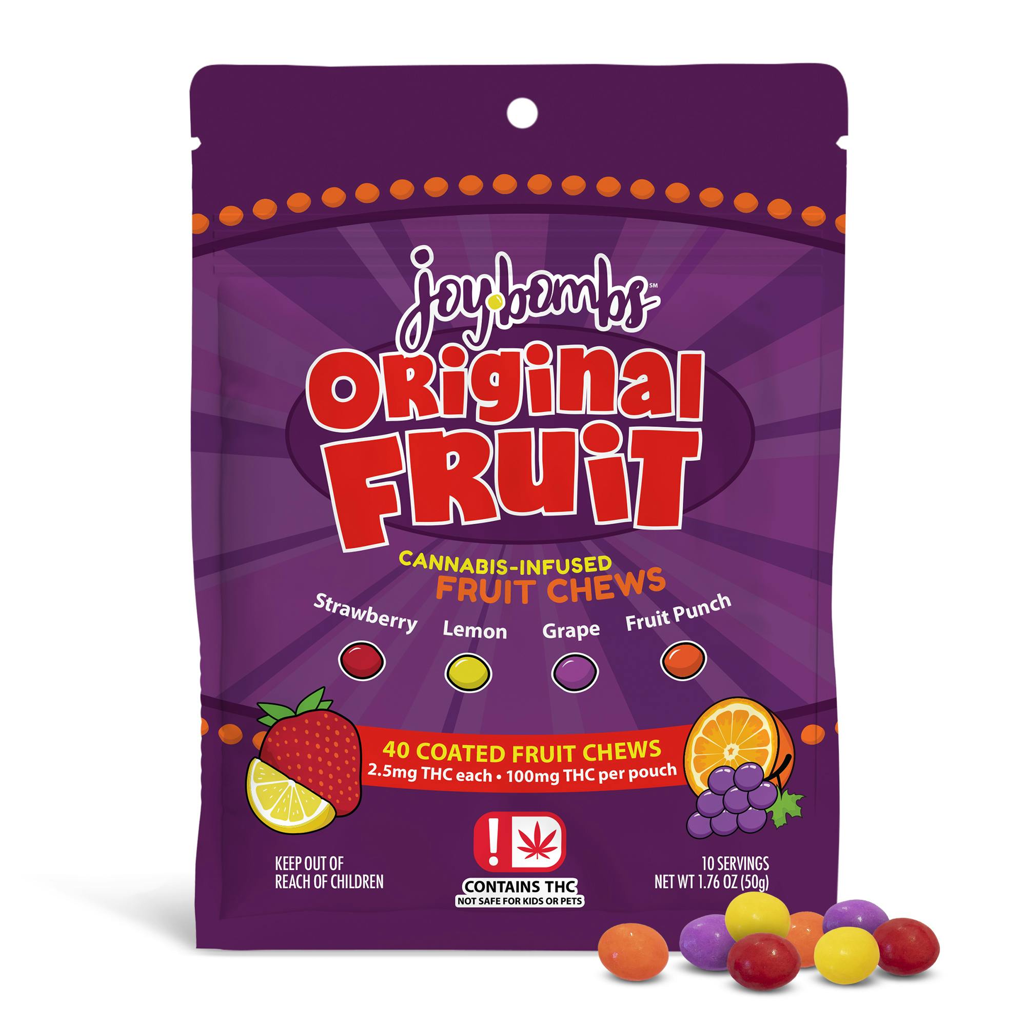 Joy Bombs Original Fruit - 100mg THC (40pk / 2.5mg THC ea)