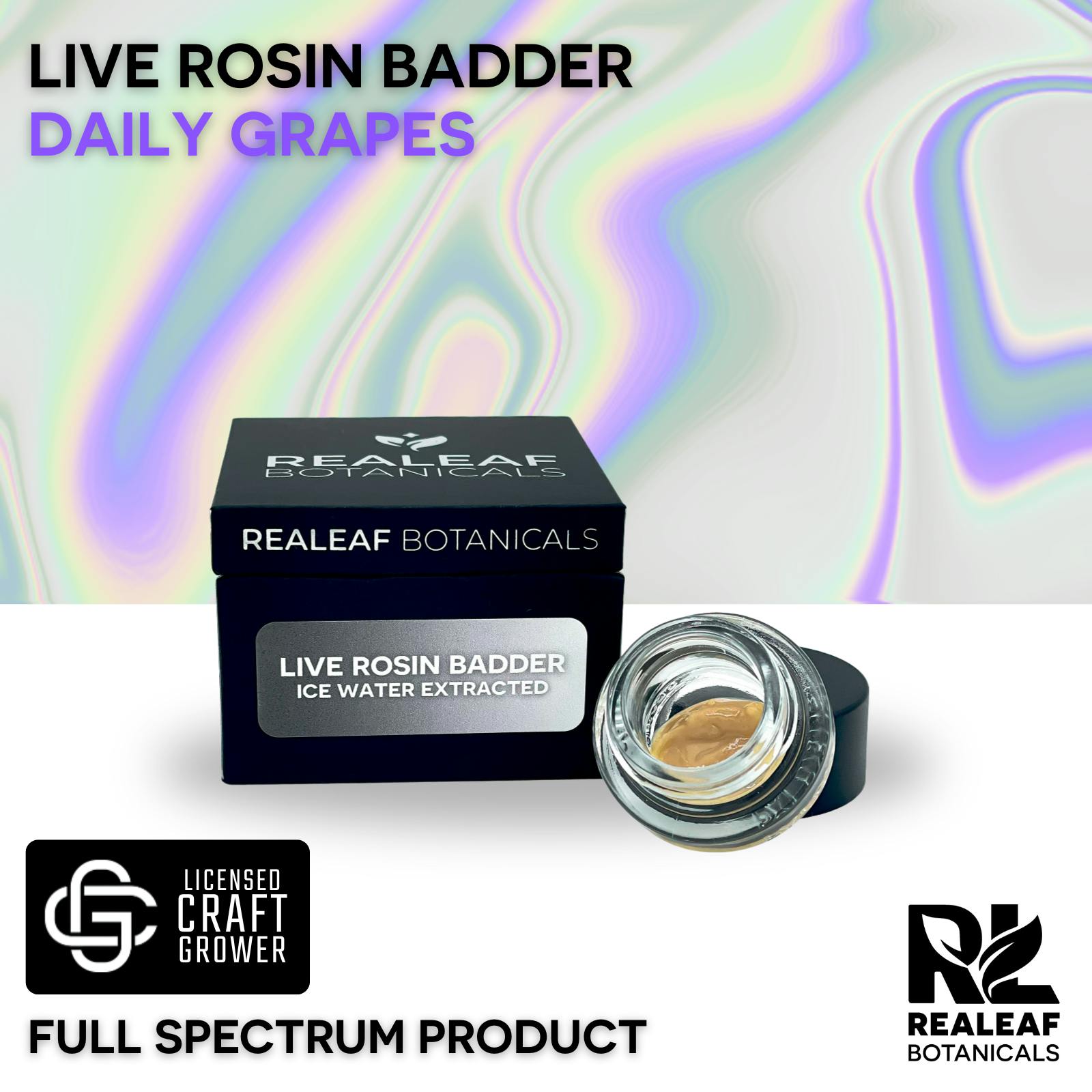 Daily Grapes Live Rosin Badder 1g