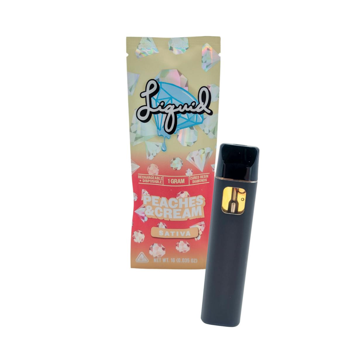 Peaches and Cream | 1g Cured Diamond Disposable | Liquid by Coastal Remedies