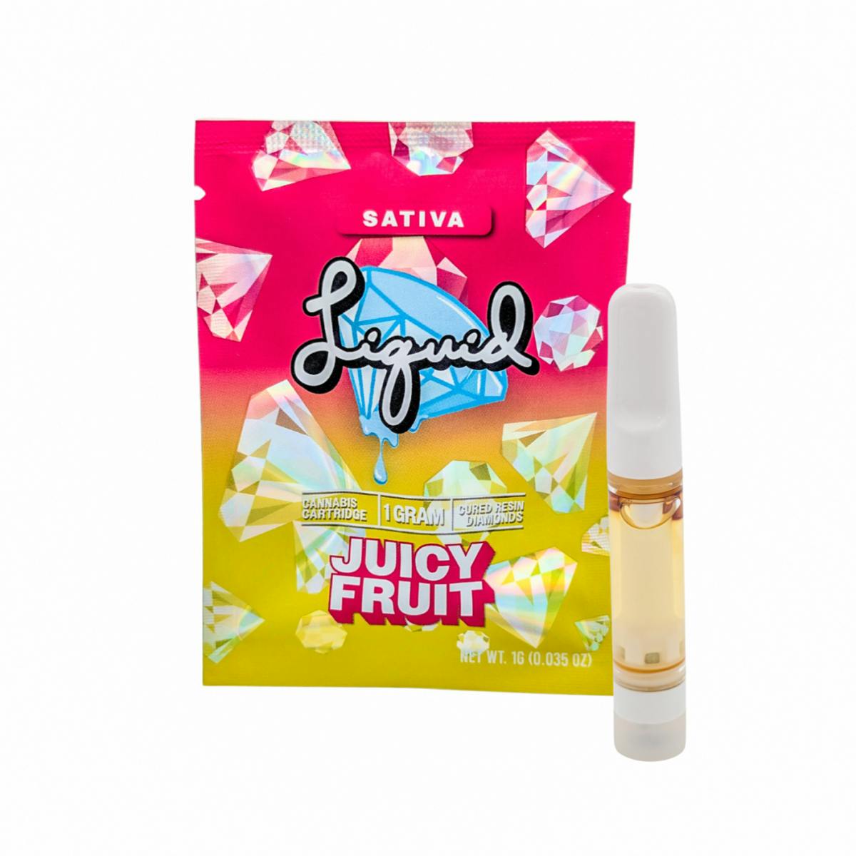 リラクゼーショングッズ JUICY FRUIT CRDB,CRDP 1ml Juicy Fruit | 1g Cured Diamond Cartridge | Liquid - Coastal Remedies