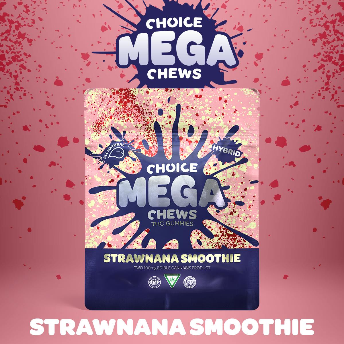 Strawnana Smoothie | Edibles | 200mg by Choice Chews