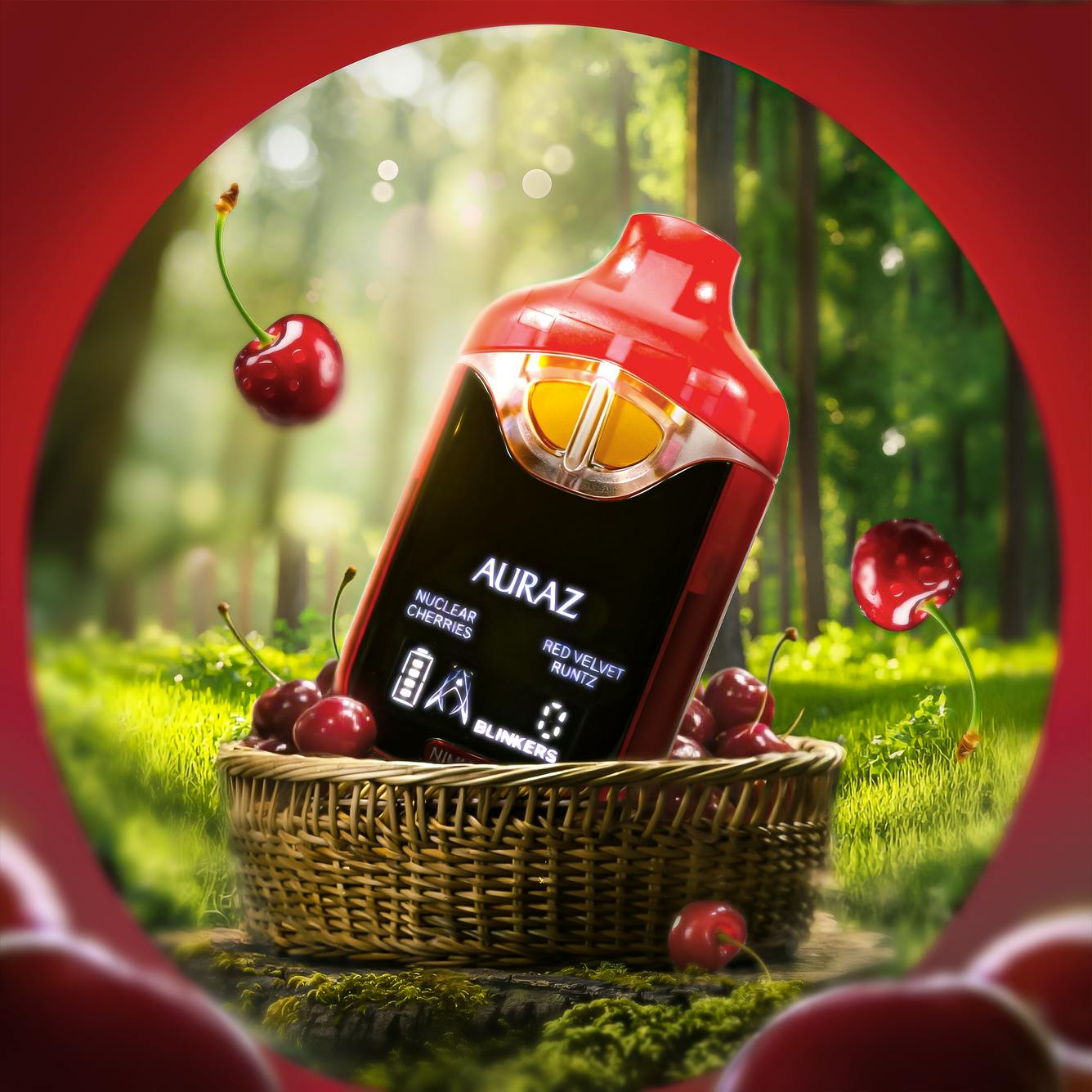 Nuclear Cherries & Red Velvet Runtz | Liquid Diamond Dual Tank | 2g by Auraz