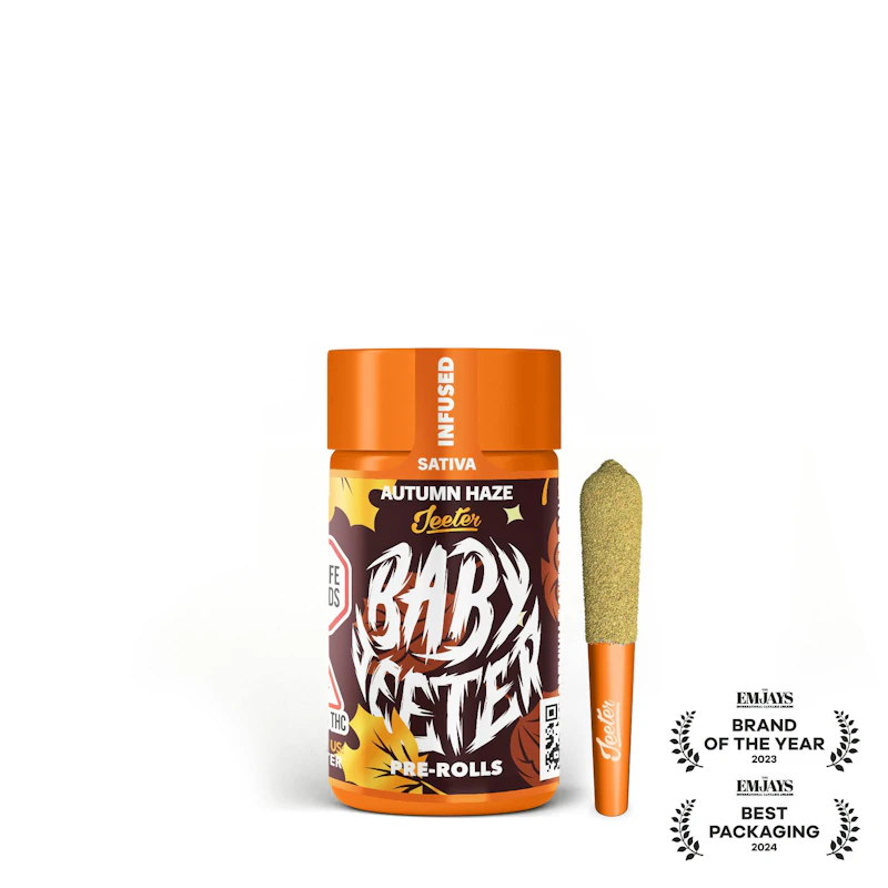 Jeeter Autumn Haze · Baby Infused Minis · 0.5g each · 5pk, Infused Pre-Rolls