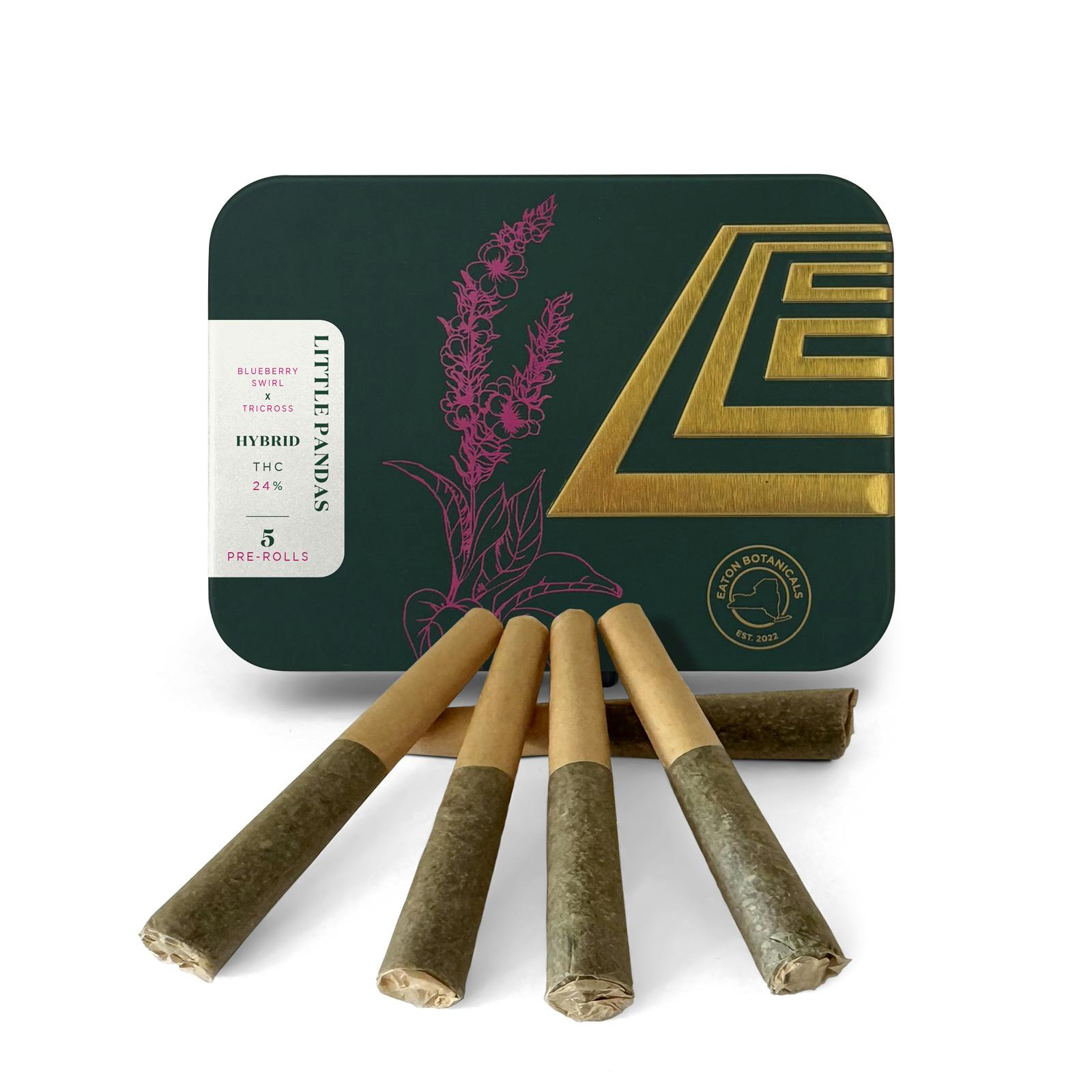 Little Pandas | Blueberry Swirl x Tricross | Minis | 5pk | 0.5g each by Eaton Botanicals