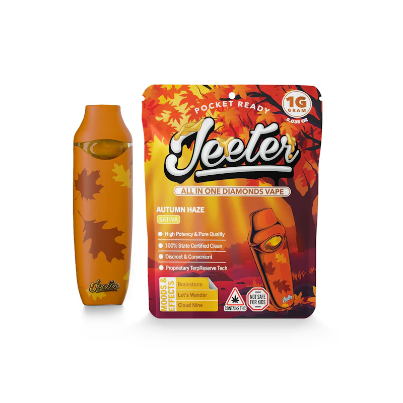 Jeeter Autumn Haze · Diamonds Disposable · 1g, Disposables