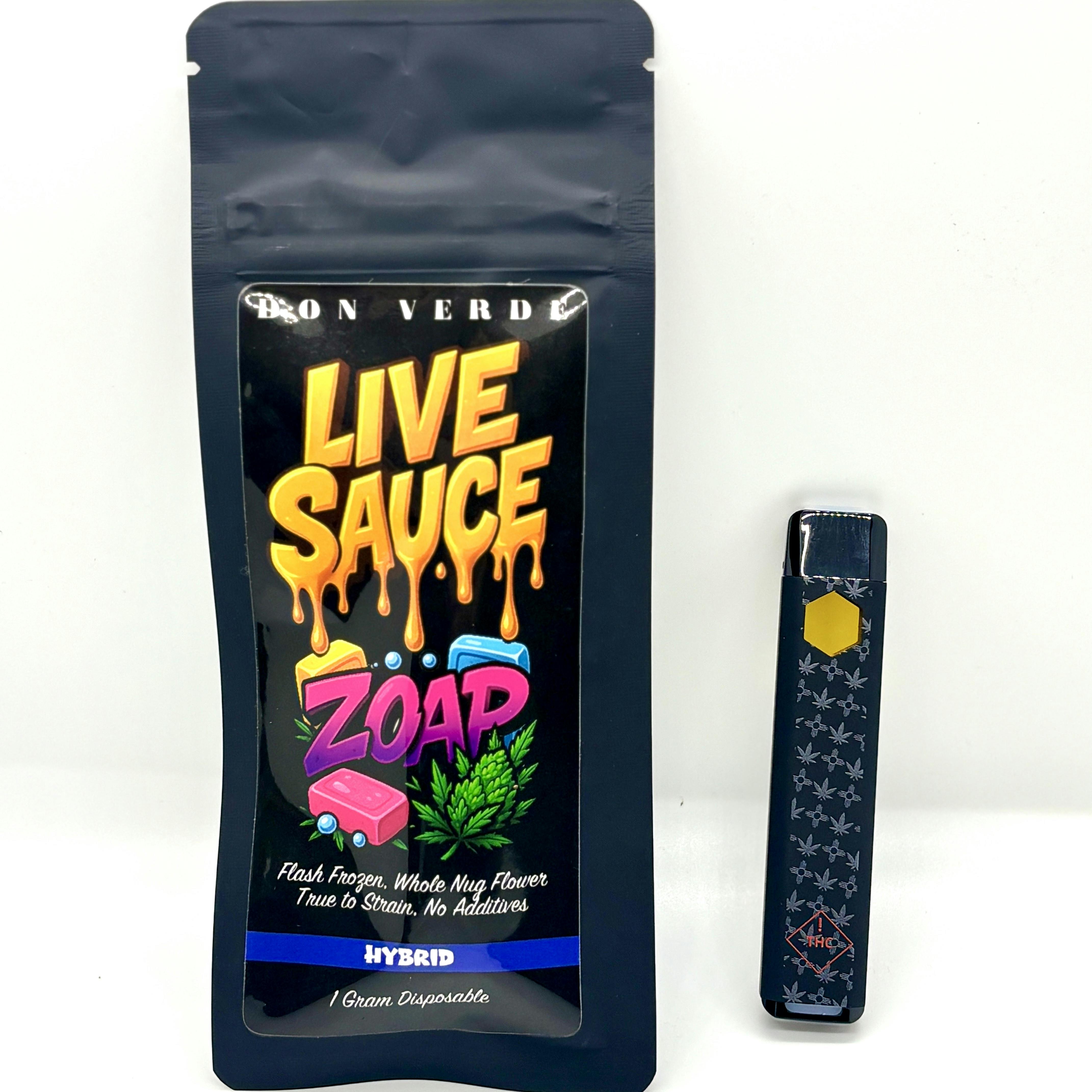 Live Sauce Disposable Zoap Indica