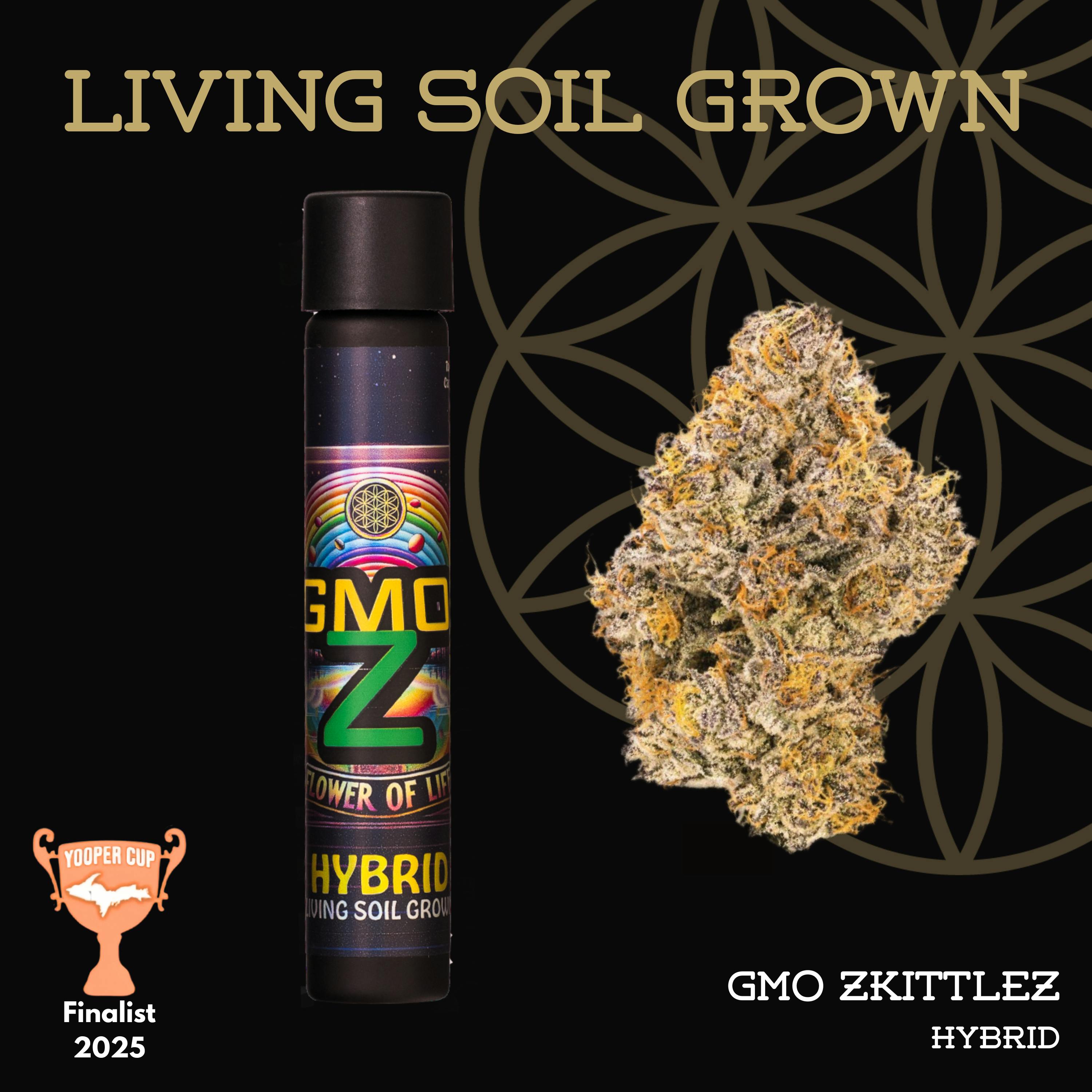 GMO Zkittlez | Pre-Roll | 1g | Living Soil - Flower of Life