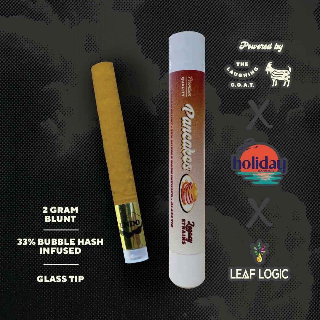 Pancakes - Bubble Hash–Infused 2g Blunt (Glass Tip) by The Laughing Goat