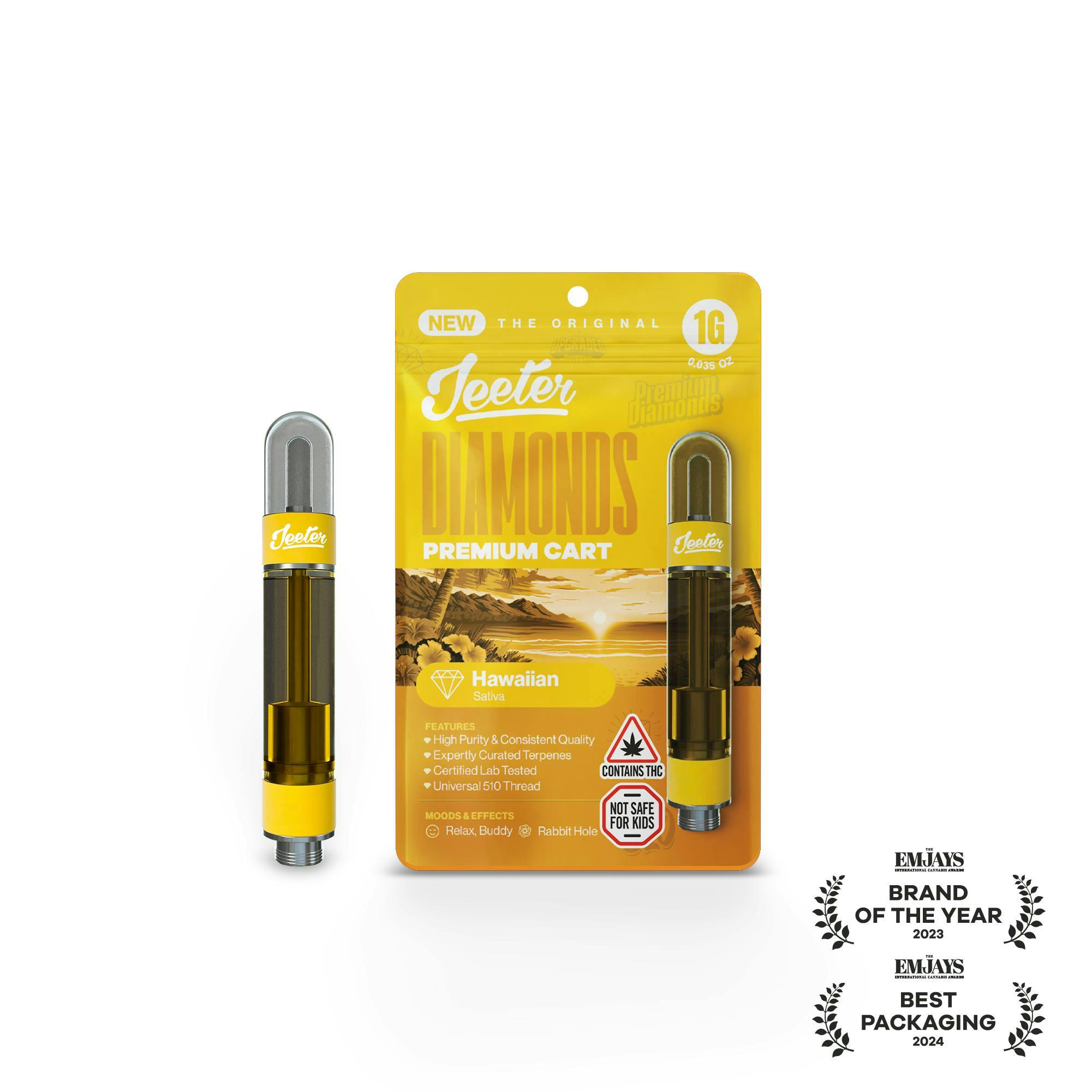 Jeeter: Hawaiian - Premium Diamonds Cartridge - 1g