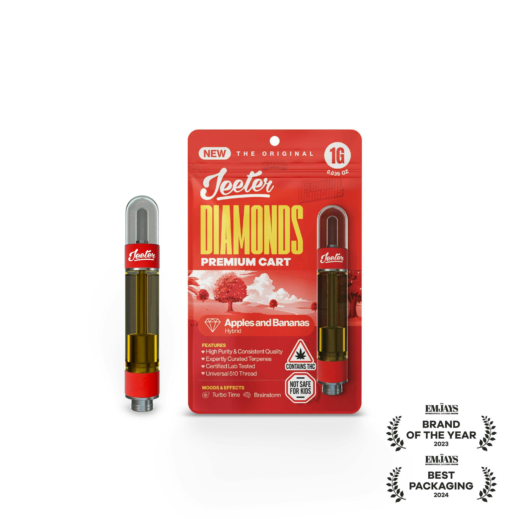 Jeeter | Apples and Bananas | Premium Diamonds Cartridge | 1g by Jeeter