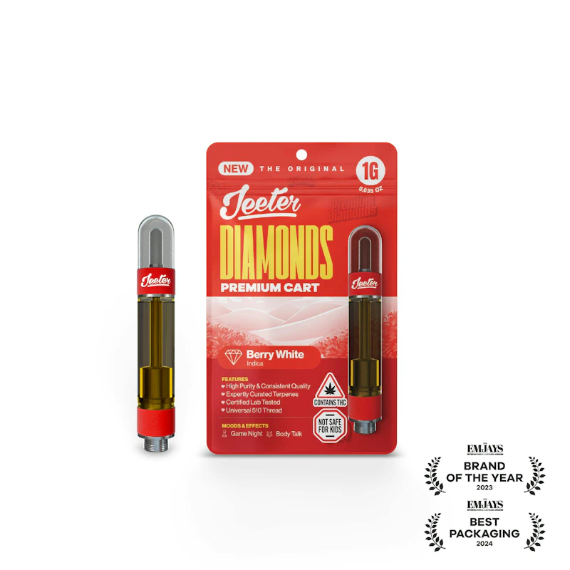 Jeeter Berry White · Premium Diamonds Cartridge · 1g, Cartridges
