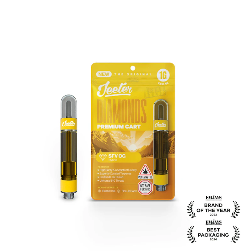 Jeeter SFV OG · Premium Diamonds Cartridge · 1g, Cartridges