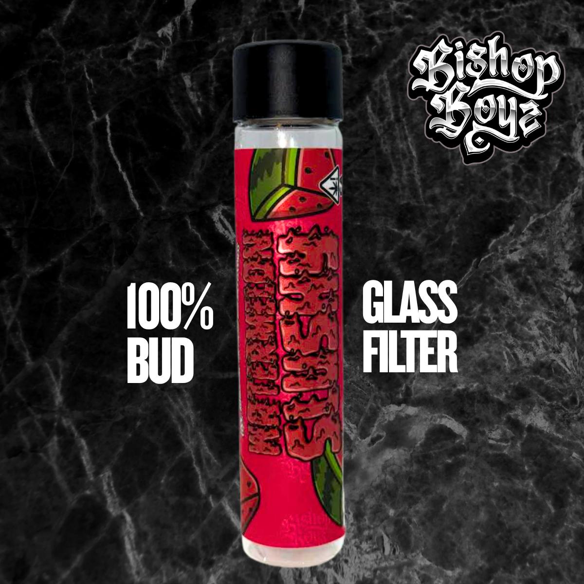 Bishop Boyz 2g All Bud Preroll w/ Glass Tip Watemelon Slushy