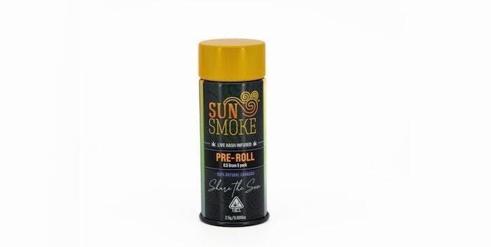 SunSmoke: Sativa Blend - Live Rosin - Infused Mini Pre Roll - 0.5g - 5pk