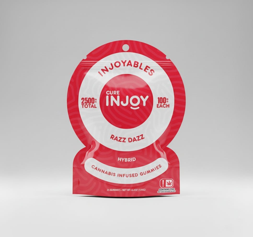 Cure Injoy | Razz Dazz | 2500mg | 25ct | 100mg/ea