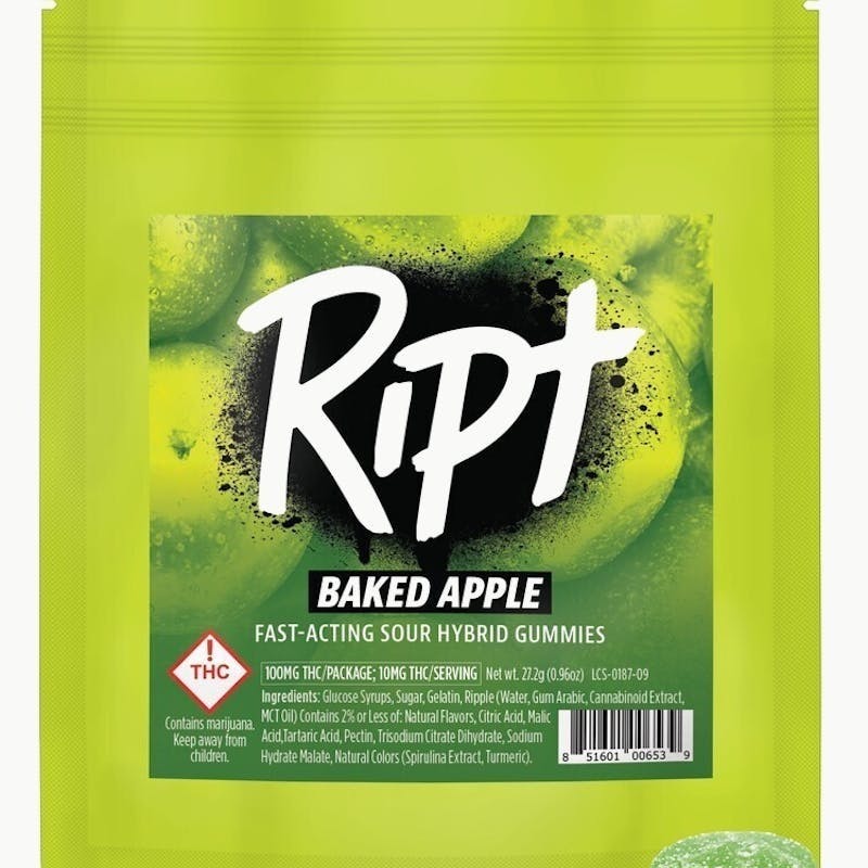 Ript - Baked Apple Gummies 100mg at Verts Neighborhood Dispensary