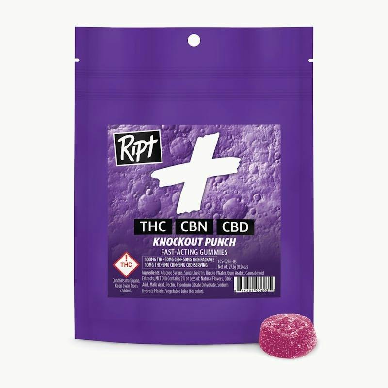 Ript - Knockout Punch Gummies 100mg 10pk by Ript