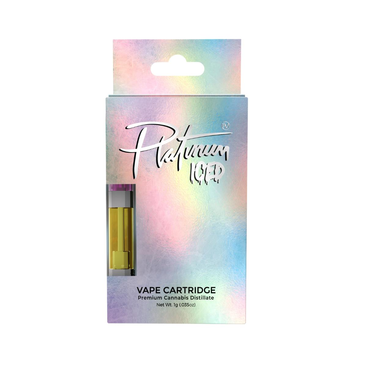 Platinum ICED Edition - Subzero Strawberry (Hybrid) 1g Cartridge by Platinum Vape