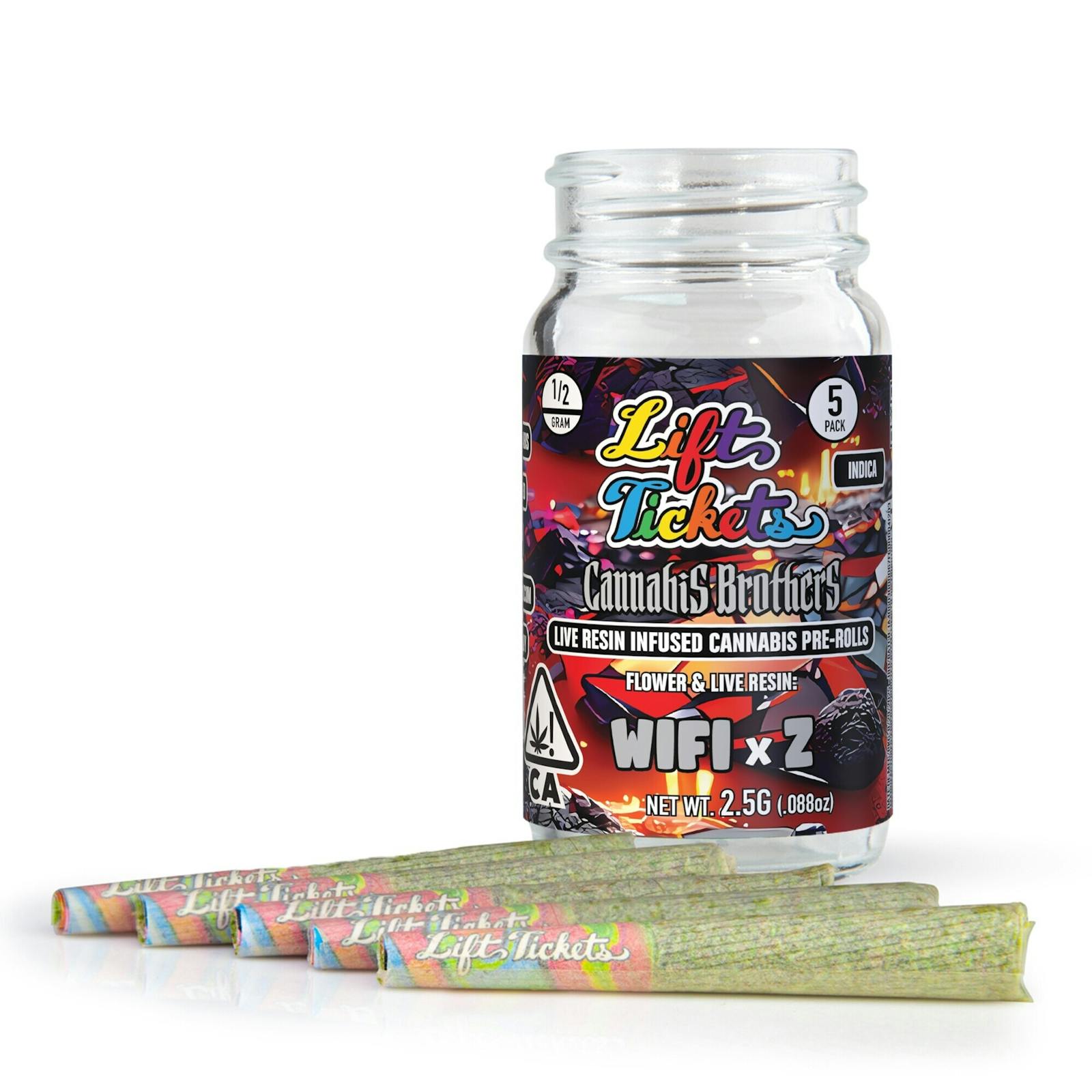 Cannabis Bros: WiFi x Z - 0.5g Infused Pre Roll Multipack (5)