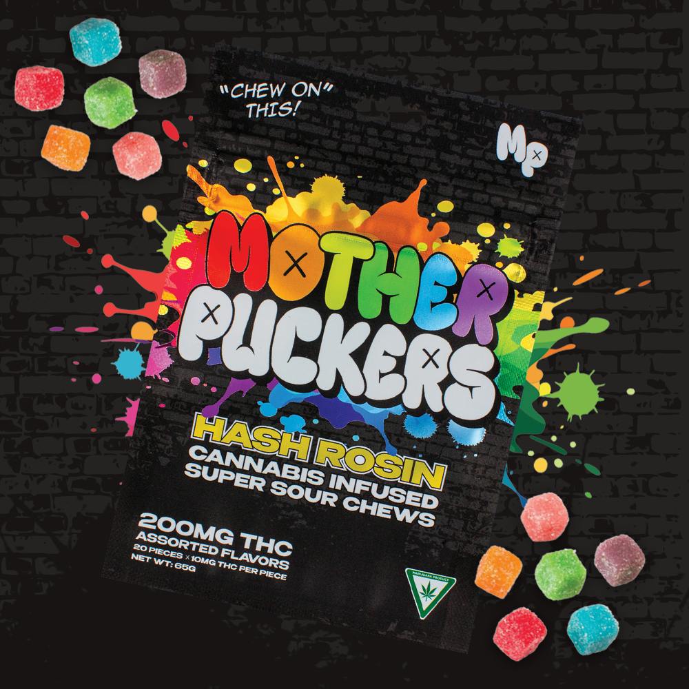 Mother Puckers | Hash Rosin | 200MG | Super Sour Chews