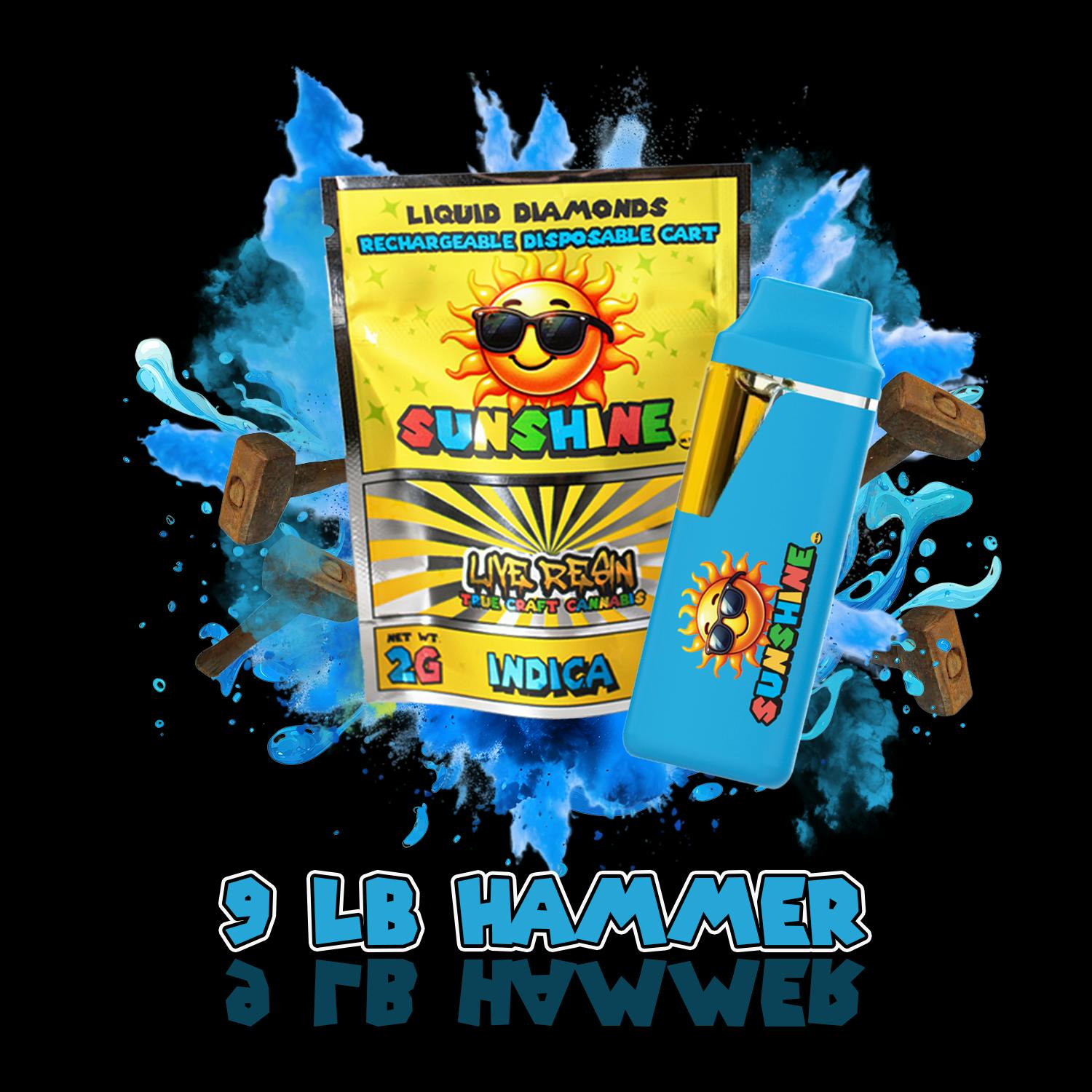 Sunshine Unlimited - FSO Live Resin Disposable - 9Lb Hammer - 2 g by Sunshine Unlimited