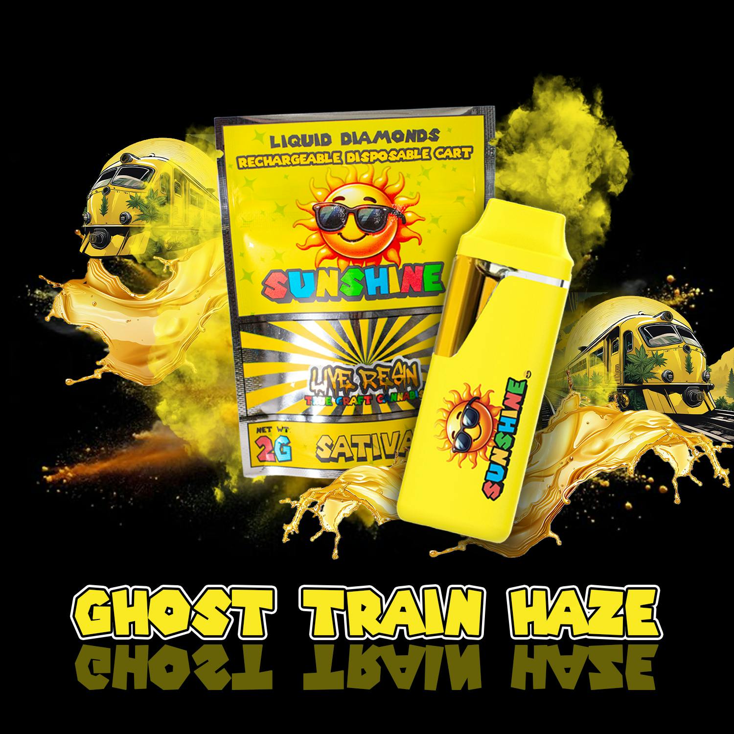 Sunshine Unlimited - FSO Live Resin Disposable - Ghost Train Haze - 2 g by Sunshine Unlimited